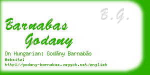 barnabas godany business card