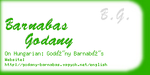 barnabas godany business card